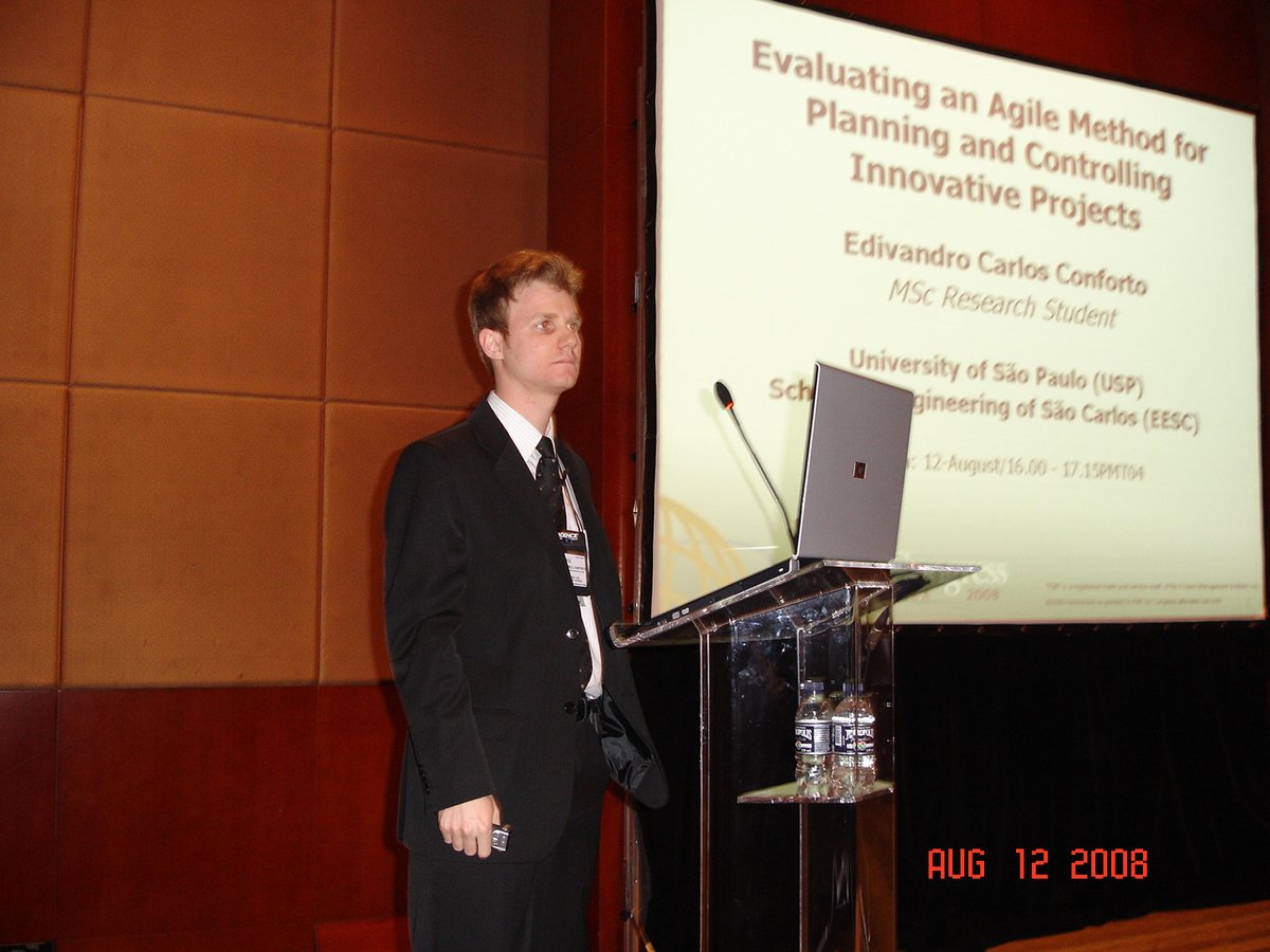 James R. Snyder award from PMIEF, São Paulo, 2008