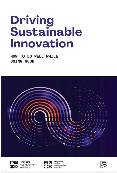 Cover of the book Driving Sustainable Innovation: How to Do Well While Doing Good, Thinkers50