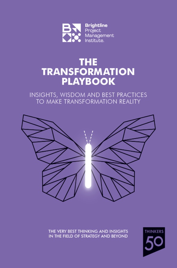 Cover of the book The Transformation Playbook, Brightline and Thinkers50
